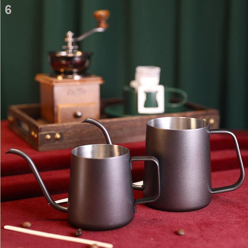 bình pha cà phê tay miệng hẹp bằng thép không gỉ gia dụng thiết bị mini treo tai dài ấm đun nước cốc lọc