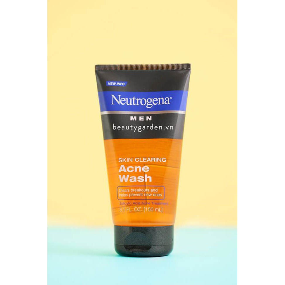 SỮA RỬA MẶT NEUTROGENA MEN SKIN CLEARING ACNE WASH 150ML CHÍNH HÃNG - 8081