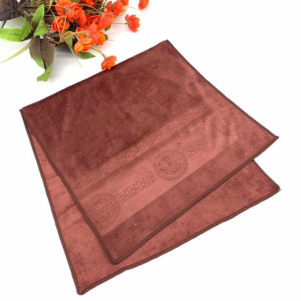 Khăn Lau Đa Năng KIBA Chất Microfiber, Dày Dặn, Kích Thước 34x75cm, Nhiều Màu Nhã Nhặn, Có Thêu Họa Tiết