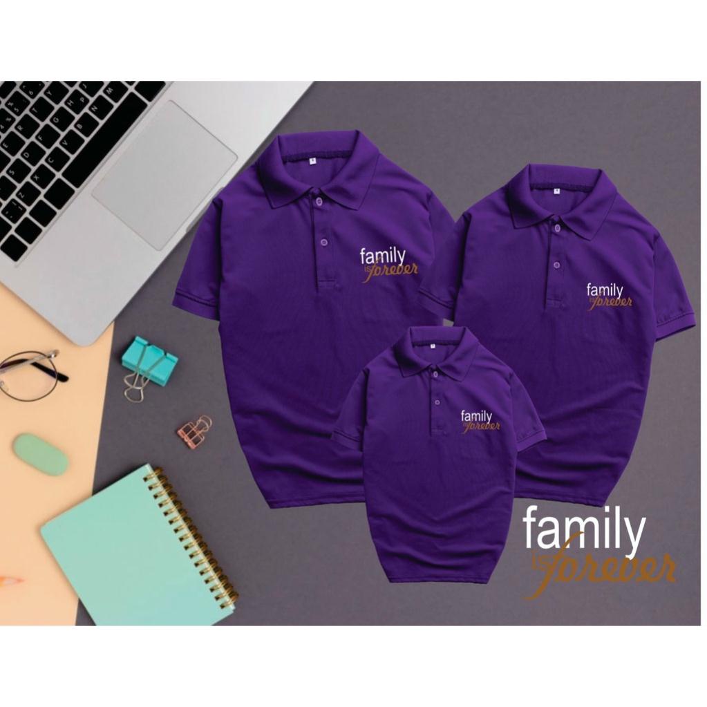 Áo Thun Nam Nữ Gia Đình POLO Có Cổ Chất  Poly Thái 4 Chiều Đủ Size Cho Thành Viên Gia Đình Từ 8 -100kg-FAMILY IS FOREVER