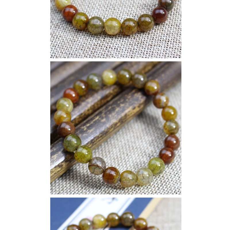 Vòng Tay Chuỗi Hạt Đá Mã Não Đơn Giản Dễ Phối Đồ Cho Nam Và Nữ