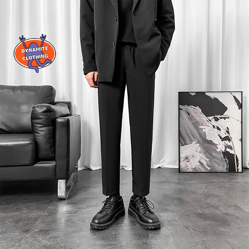 Quần ống rộng màu đen thời trang Hàn Quốc cho nam