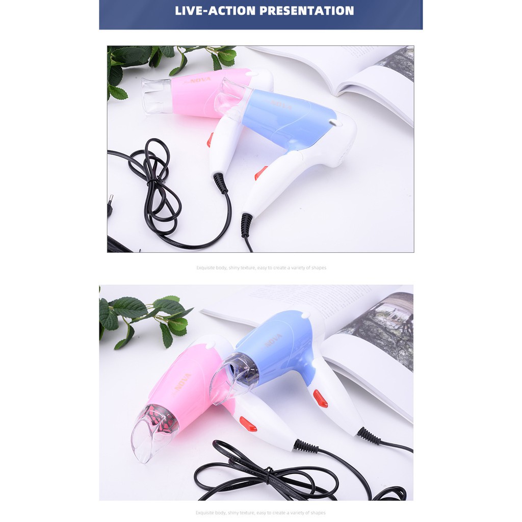 Máy sấy tóc mini tại nhà NOVA  công suất 1000W  gấp gọn được