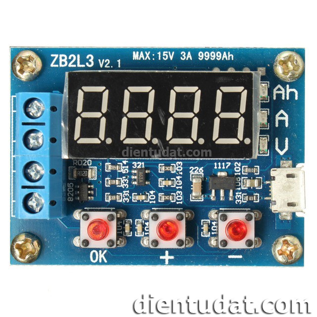 Mạch test pin Li-on 18650 1.5V-12V