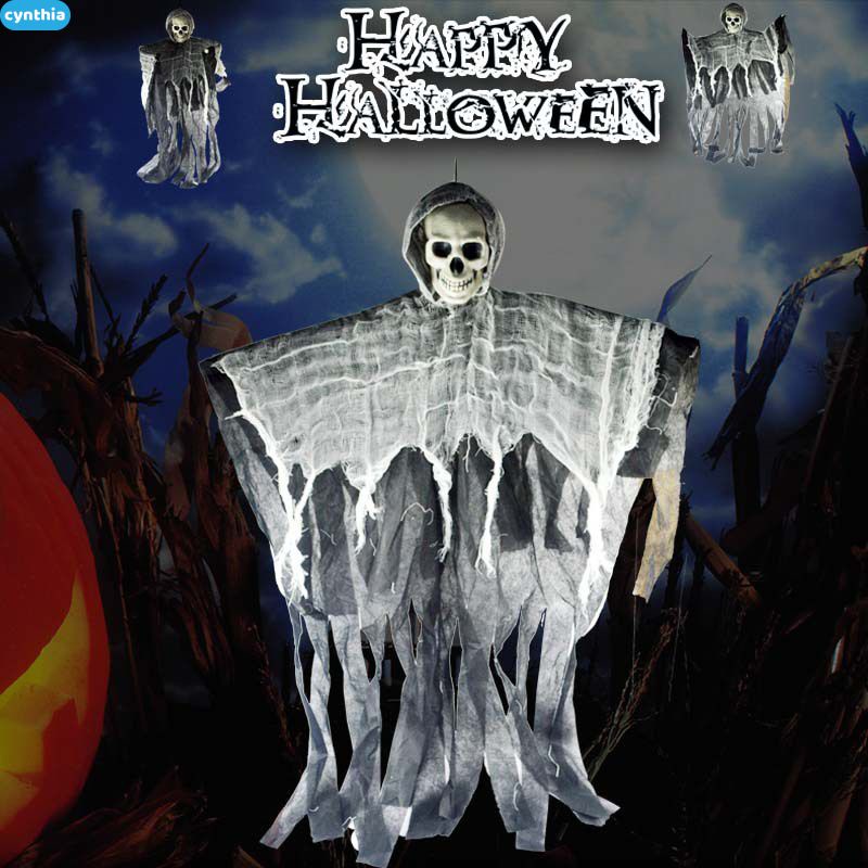 90Cm Halloween Treo Đầu Lâu Ma Ám Ảnh Trang Trí Nhà Kinh Dị Đạo Cụ Halloween Mặt Dây Chuyền Trong Nhà Ngoài Trời Nhà Gắn Cửa Trang Trí cyn