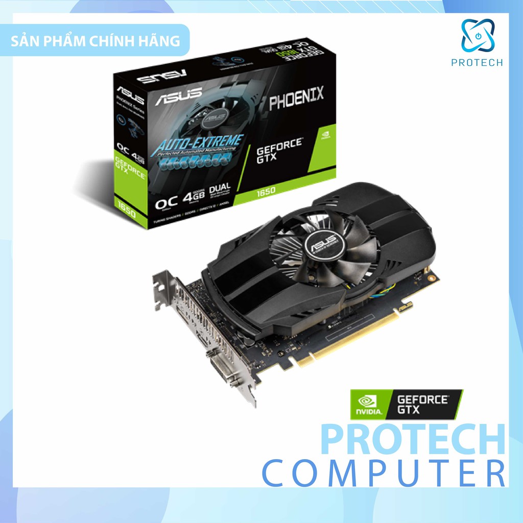 VGA ASUS Phoenix GeForce GTX 1650 4GB GDDR6 (PH-GTX1650-4GD6) Bảo hành chính hãng tới 9/2023