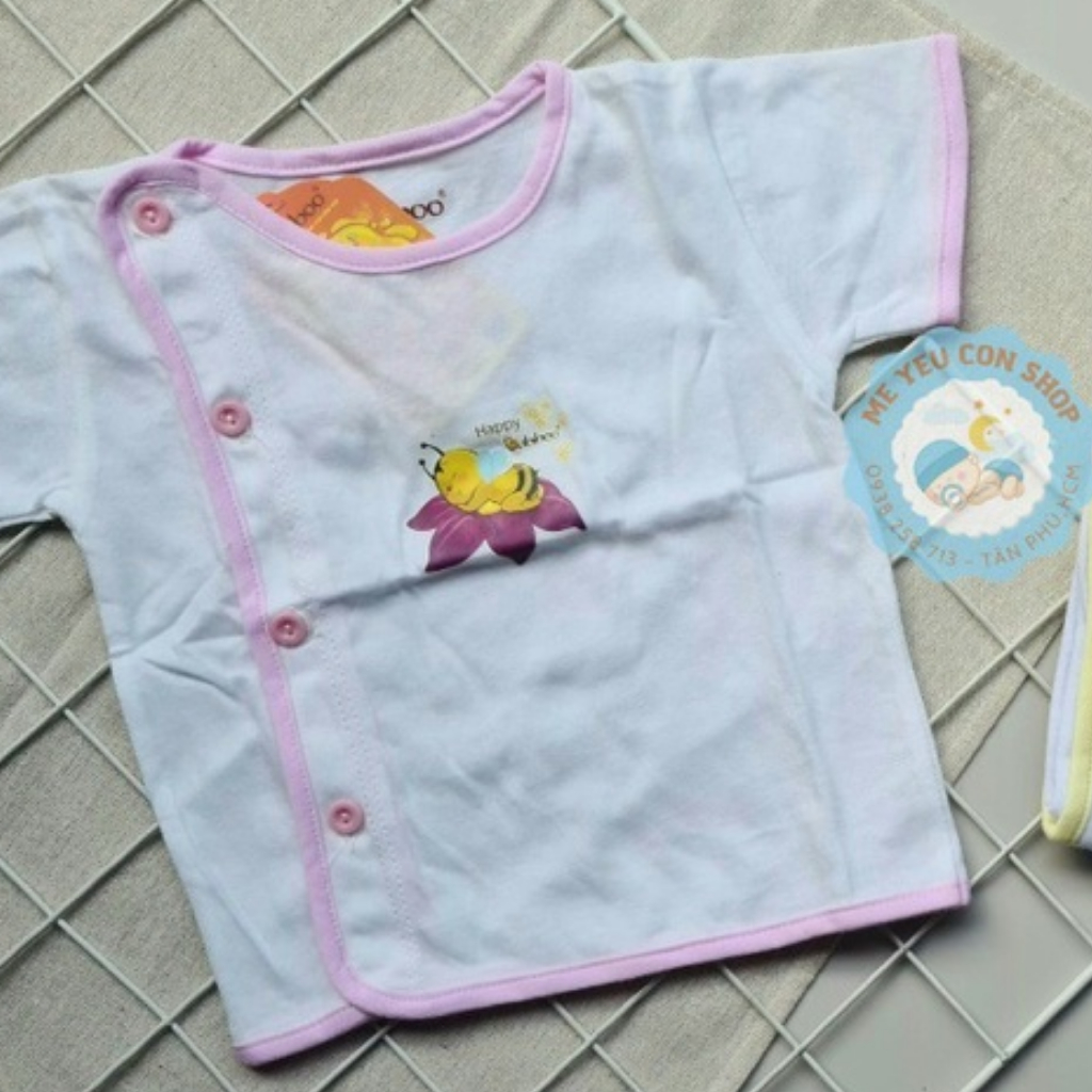 [BB05] Áo sơ sinh bác sĩ viền màu tay ngắn BABIBOO (katydang)