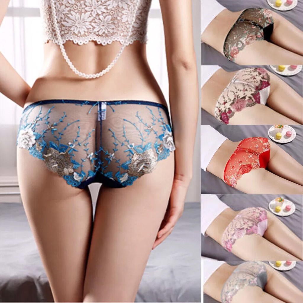 Sét Quần Lót Nữ Thêu Ren Hoa Cao Cấp Viền ren hoa gợi cảm xuyên thấu  QL1136