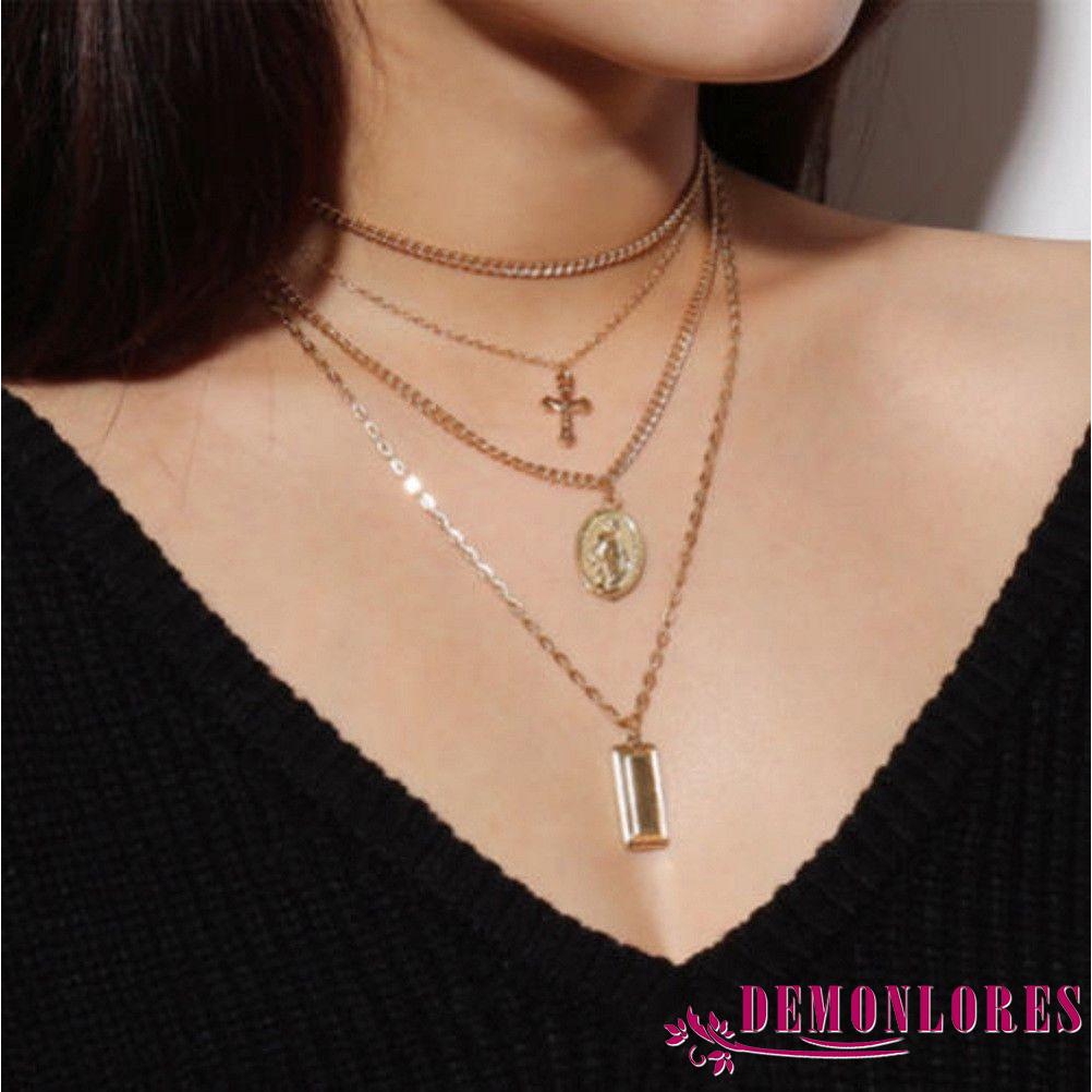 Dây chuyền mặt chữ thập bằng hợp kim thời trang