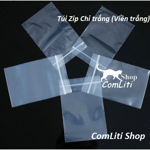 Túi Zip Đựng Quần Áo Túi Zip Chỉ Trắng Loại Dày Đủ Size Túi Zip Viền Trắng