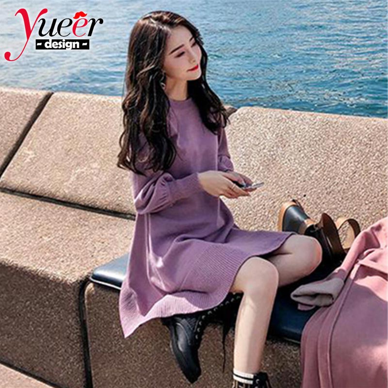 Đầm Dệt Kim Dáng Chữ a Tay Phồng Thời Trang Thu Đông Cho Nữ One