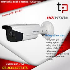 Camera TVI HIKVISION DS-2CE16C0T-IT5 thân hồng ngoại 1.0