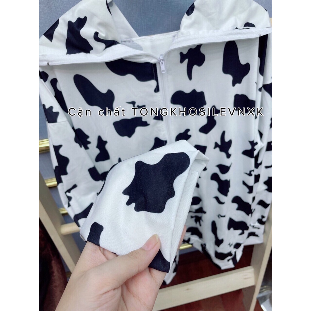 Áo Khoác Hoodie Bò Sữa - Áo Chống Nắng Nam Nữ Họa Tiết Bò Sữa Cute