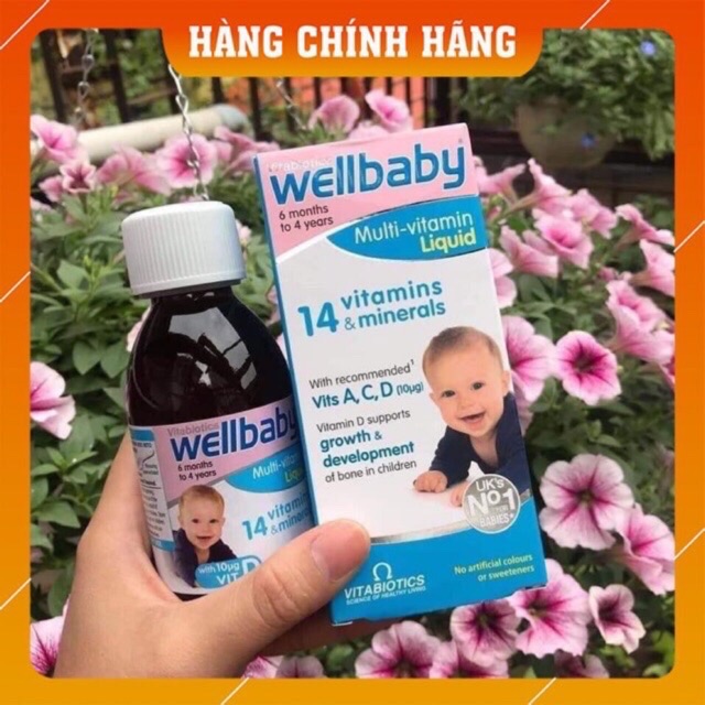 Vitamin tổng hợp Wellbaby giúp hỗ trợ tăng cường đề kháng và khả năng miễn dịch cho bé 150ml