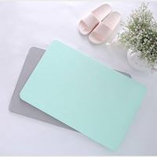 Thảm đá lau chân siêu thấm đặt cửa phòng tắm, phòng vệ sinh mẫu trơn kích thước 35x45cm td15