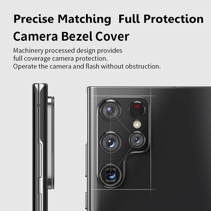 Miếng Dán Bảo Vệ Camera Sau Bằng Hợp Kim Nhôm Chống Trầy Xước Cho Samsung Galaxy S23 Ultra S22 Ultra S23 Plus