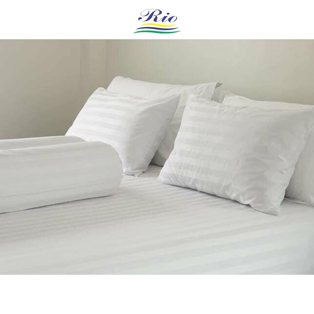 Vỏ Gối Cotton Khách Sạn Trắng Sọc RIOTEX - Kích Thước 50x70/ 40x60/ 35x105 cm | BigBuy360 - bigbuy360.vn