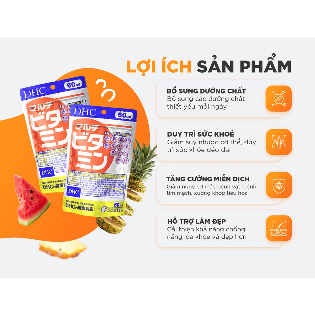 Viên uống vitamin tổng hợp DHC Multi Vitamins Nhật Bản
