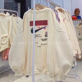 [N11051]🚢 Áo SWEATER nỉ bông in N I K E AIR 2 mặt form rộng unisex (Có sẵn/ảnh thật)
