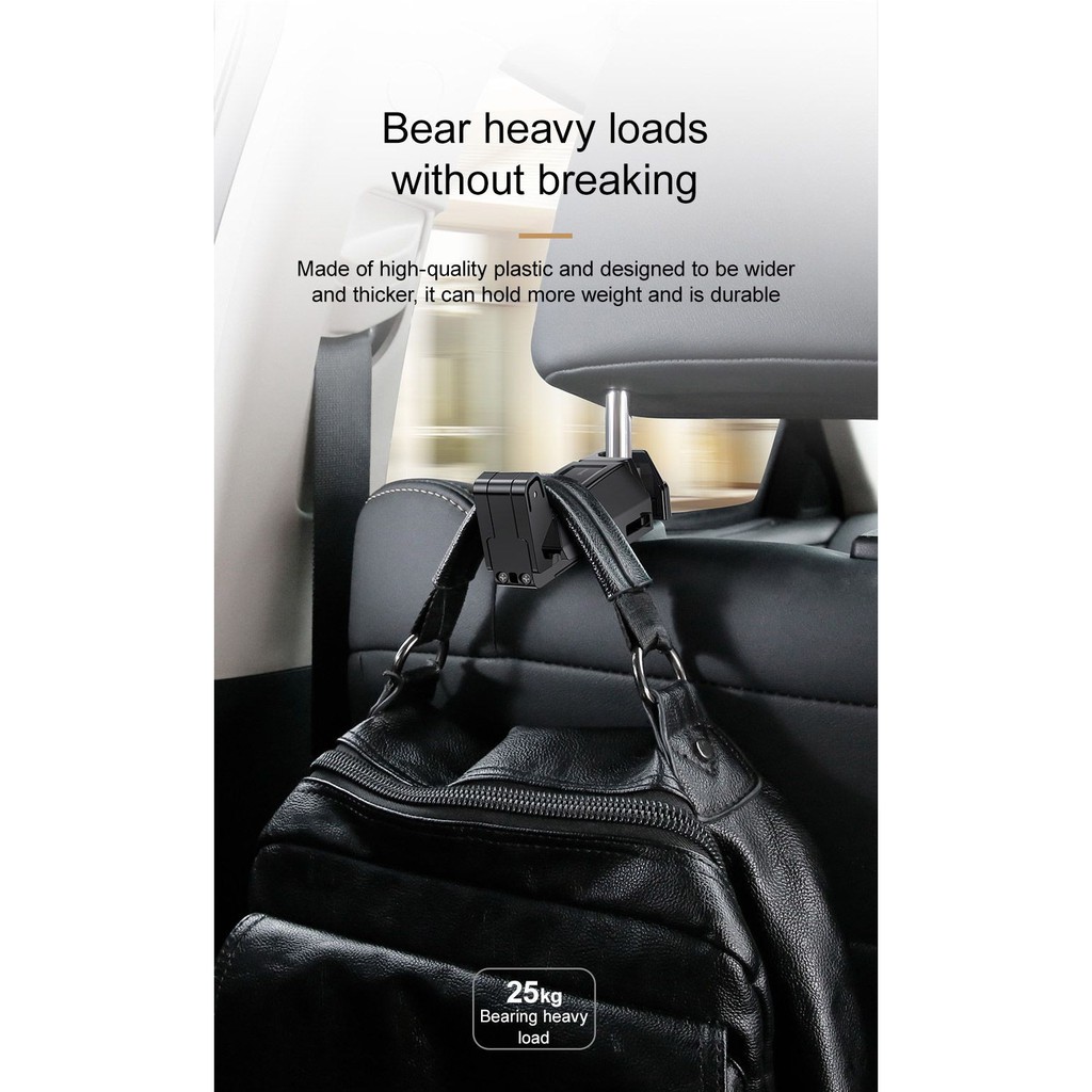 Bộ đế giữ điện thoại gắn lưng ghế trước dùng trên xe hơi - Baseus Backseat Vehicle Phone Holder Hook
