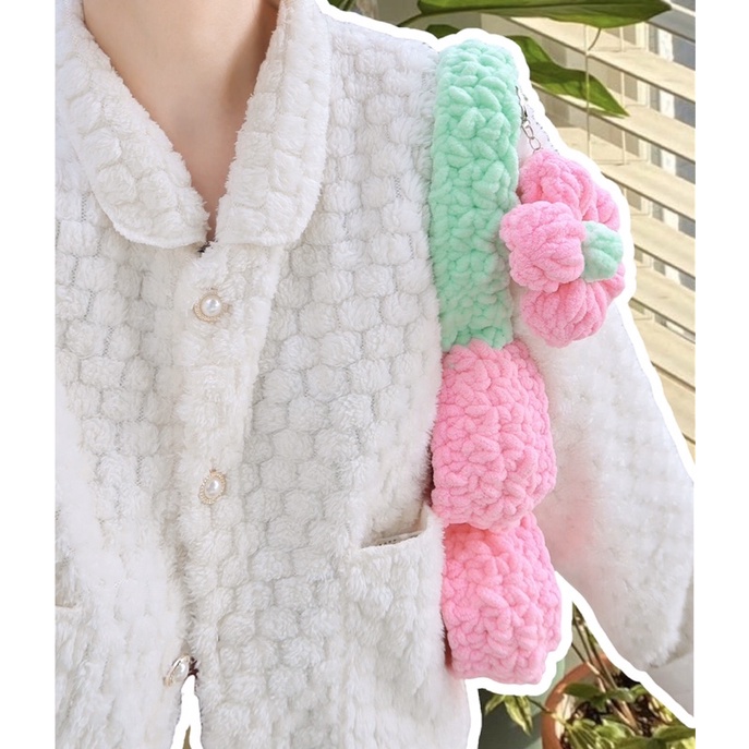 Móc khoá len hoa - Flower keychain crochet