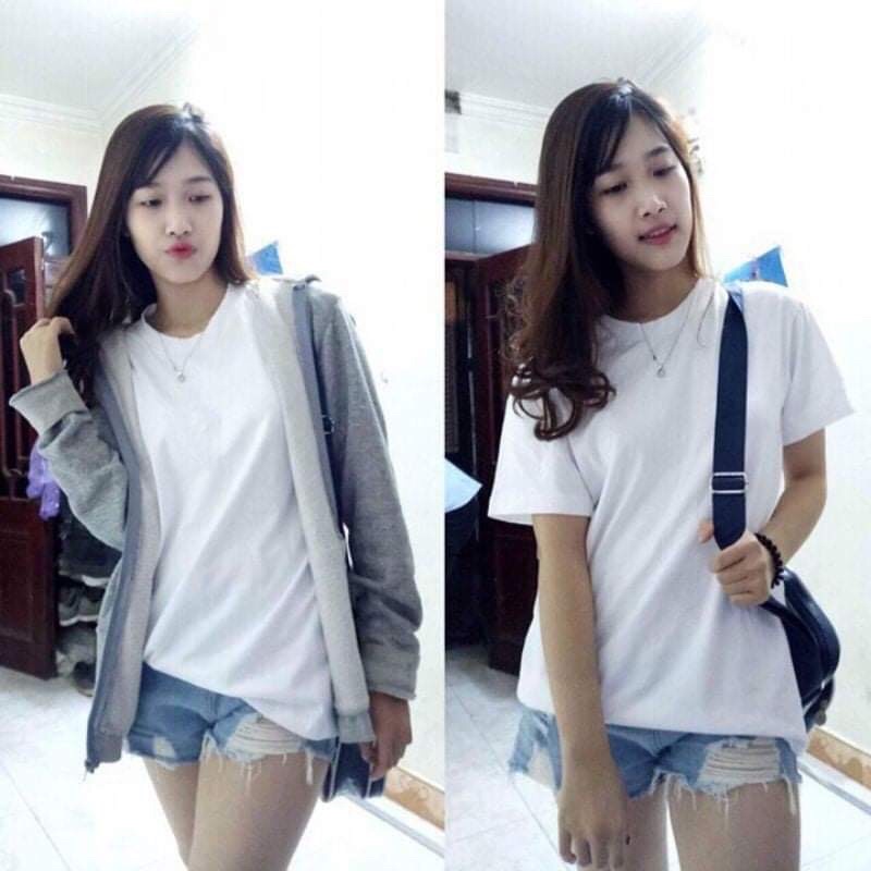 White and Black Kirkland T-shirt/ Áo Kirkland oversize cotton 100%