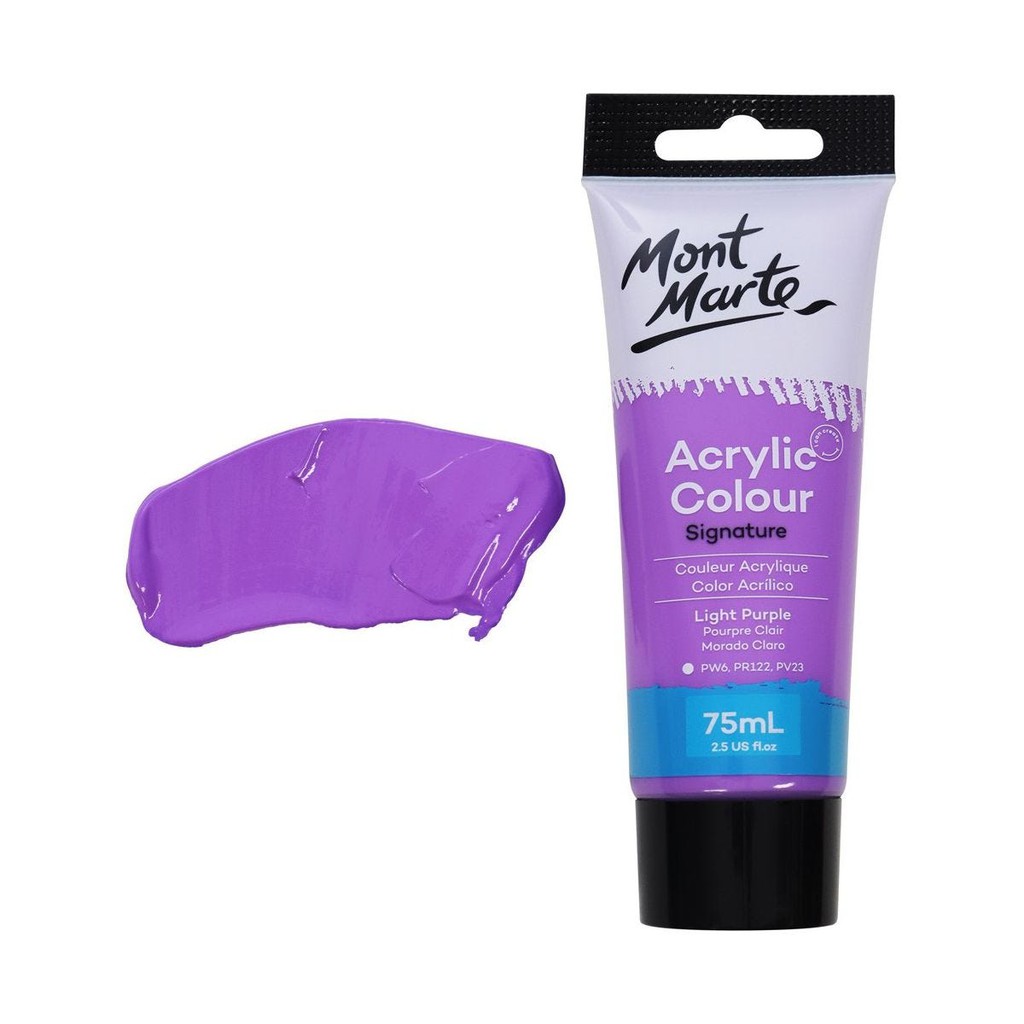 Màu Acrylic Mont Marte 75ml - Light Purple - Acrylic Colour Paint Signature 75ml (2.54oz) - MSCH7515