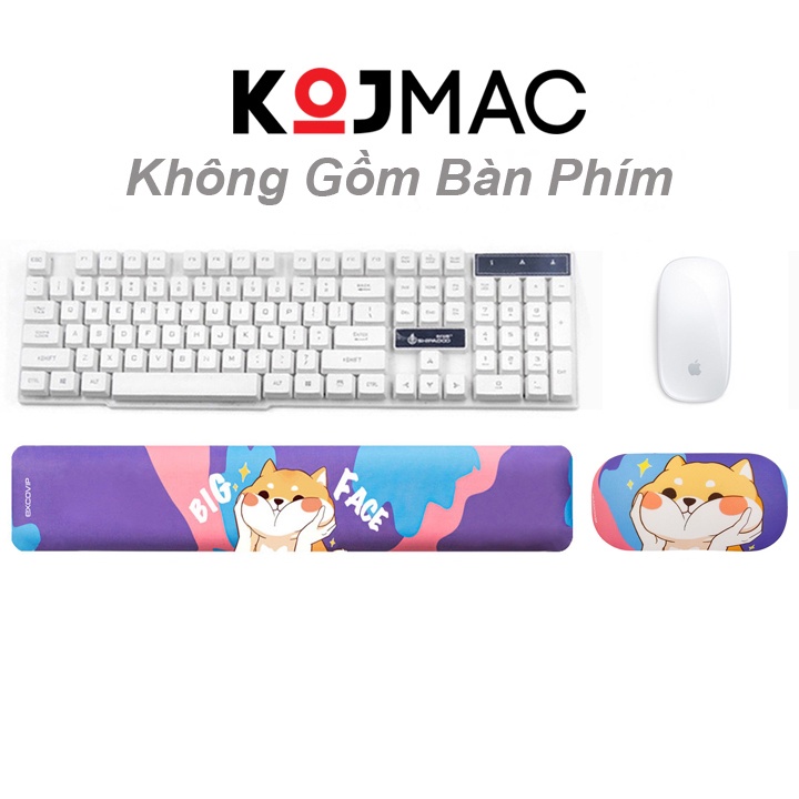 Bộ Lót Chuột Kê Tay Có Đệm Silicon Hình Cún Dễ Thương (Kê Lót Chuột, Di Chuột, Chống Mỏi, Chai Cổ Tay, Đệm Kê Tay,...)