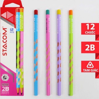 Bút chì gỗ định vị stacom 2b - pc110 | bút chì gỗ học sinh