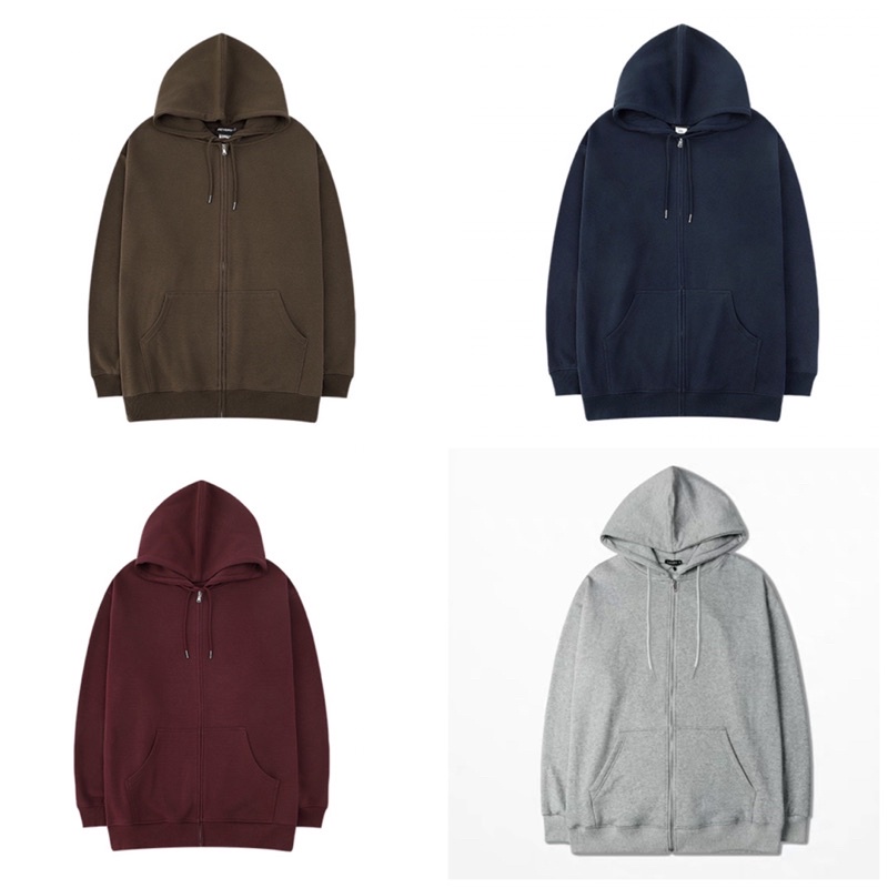 [CHÍNH HÃNG + DEAL SỐC] Áo Hoodie Zip trơn nỉ bông cao cấp NELLY  form rộng unisex nam nữ | BigBuy360 - bigbuy360.vn