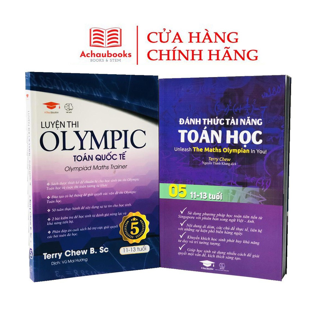 Sách Đánh Thức Tài Năng Toán Học 5 và Luyện thi Olympic Toán quốc tế 5 - Á Châu Books ( 11 - 13 tuổi )