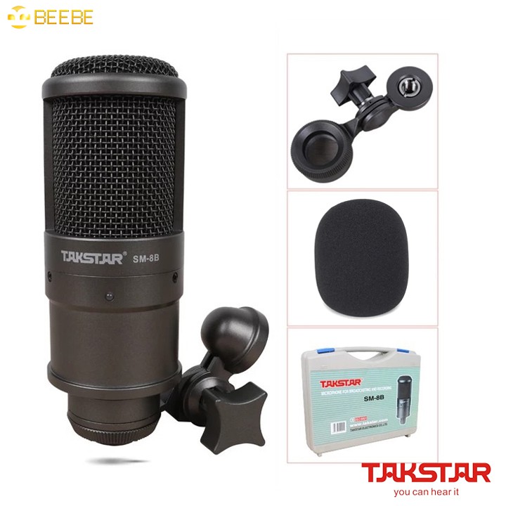 SM-8B - Micro Thu Âm Condenser Có Vali Chống Shock Takstar