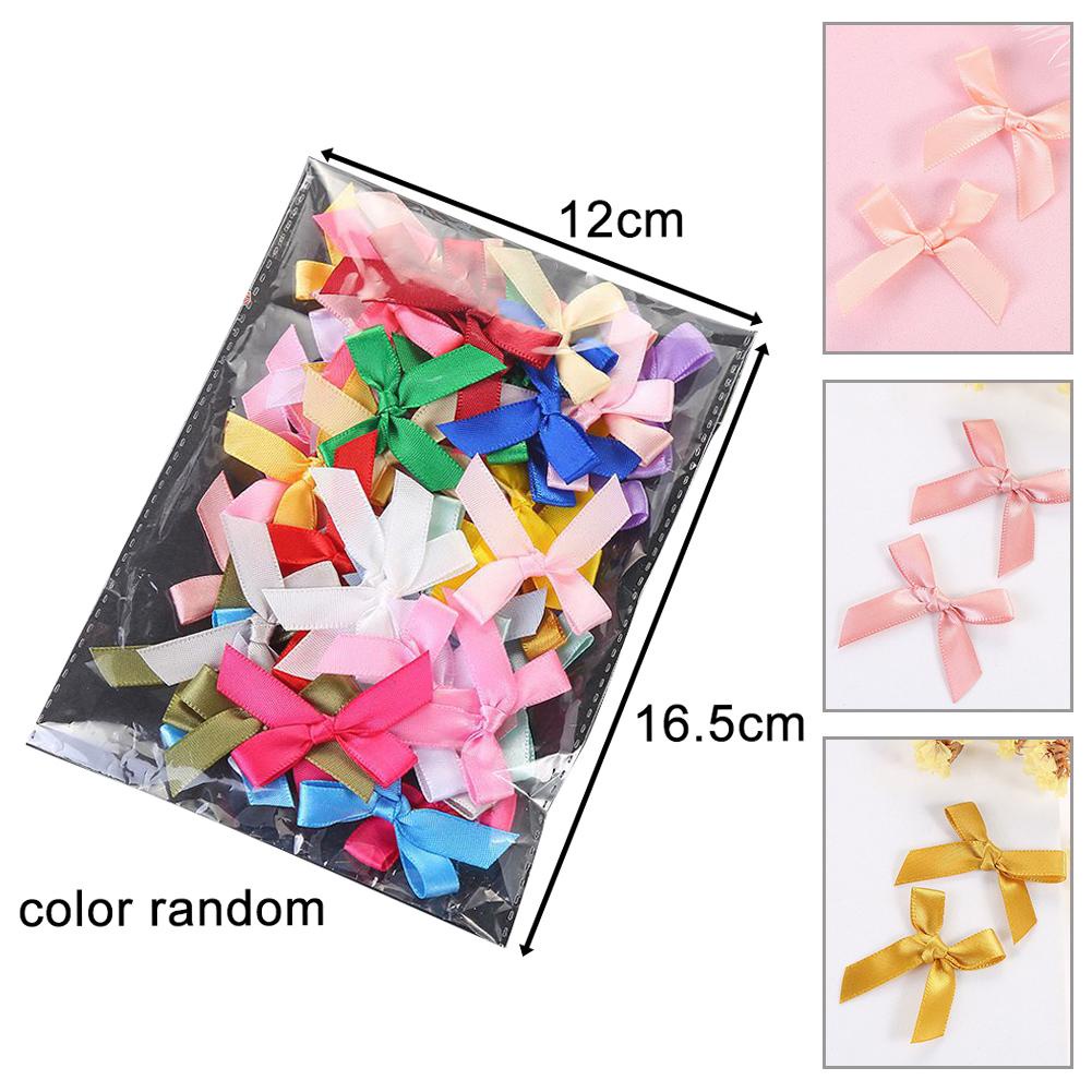 Set 50 Nơ Satin 5cm Tự Dính Trang Trí Thiệp Mời Cưới