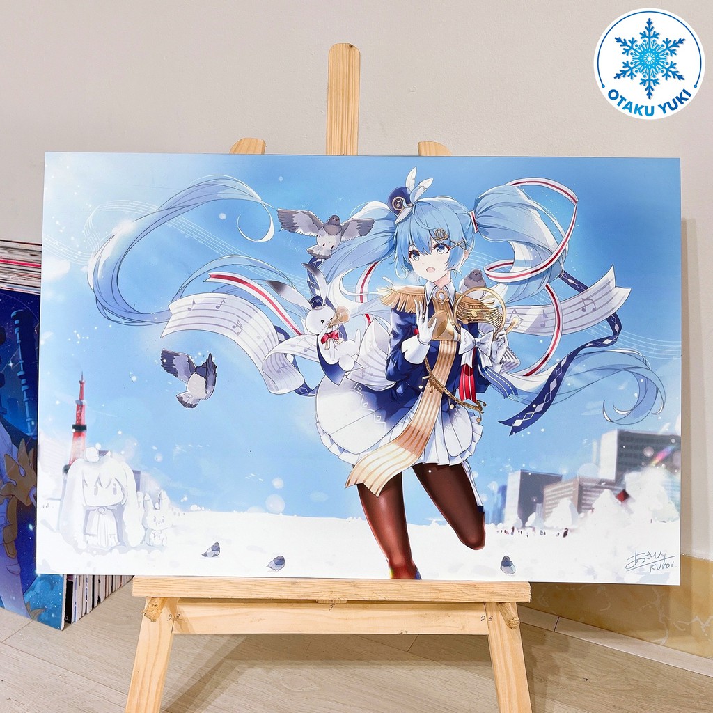 [40x60cm] Tranh Dán Tường Vocaloid Hatsune Miku