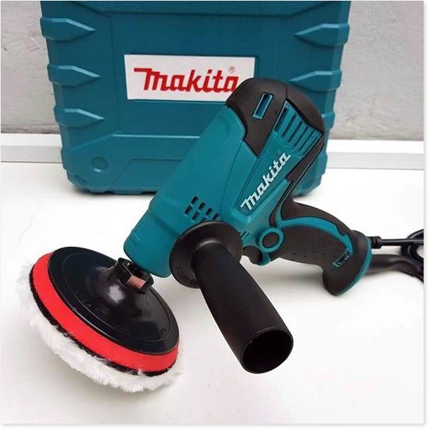 Máy đánh bóng ô tô Makita GV6010 - KÈM Bông chà nhám | may danh bong oto, xe may mini, cầm tay mới