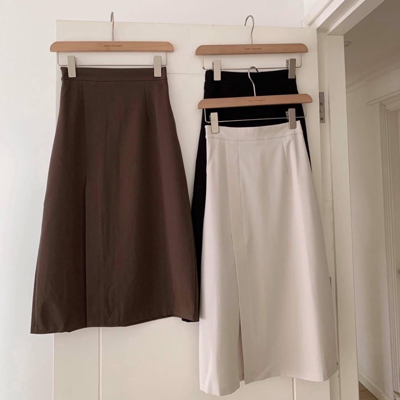 Chân Váy Dài Ulzzang, Chân váy xẻ dài lưng cao 302