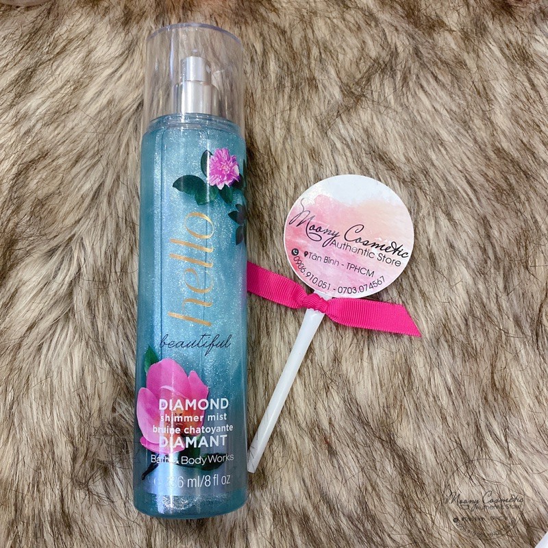 Xịt thơm nước hoa toàn thân nhũ kim tuyến Bath & Body Works DIAMOND SHIMMER MIST 236mL