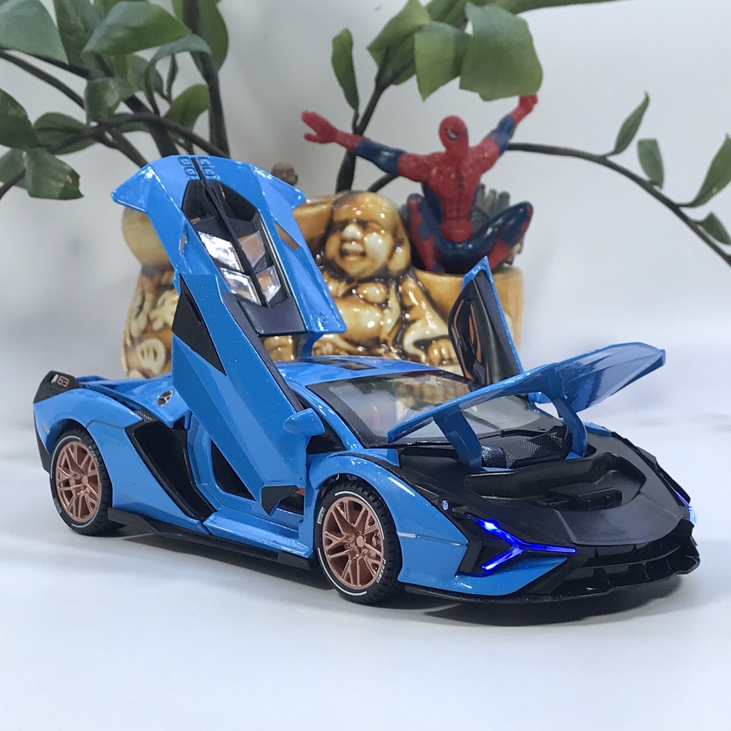 Mô hình xe ô tô Lamborghini Sian tỷ lệ 1:24 bằng kim loại siêu xe mạnh nhất của Lamborghini