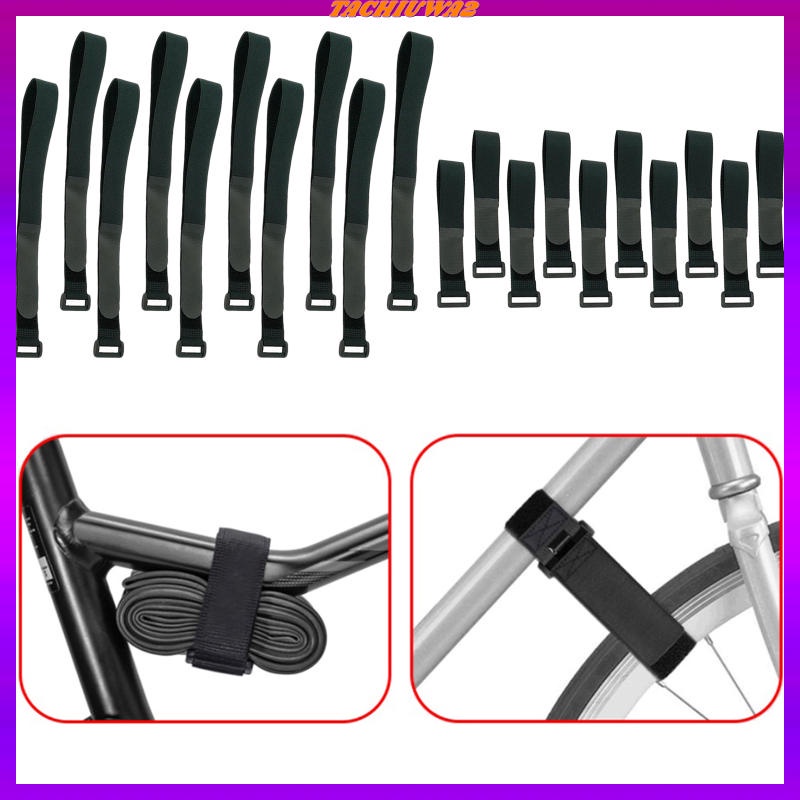 [Tachiuwa2] Set 20 Dây Đai Móc Và Vòng Kẹp Cố Định Dây Cáp Bằng Nylon Gắn Trên Nóc Xe Đạp