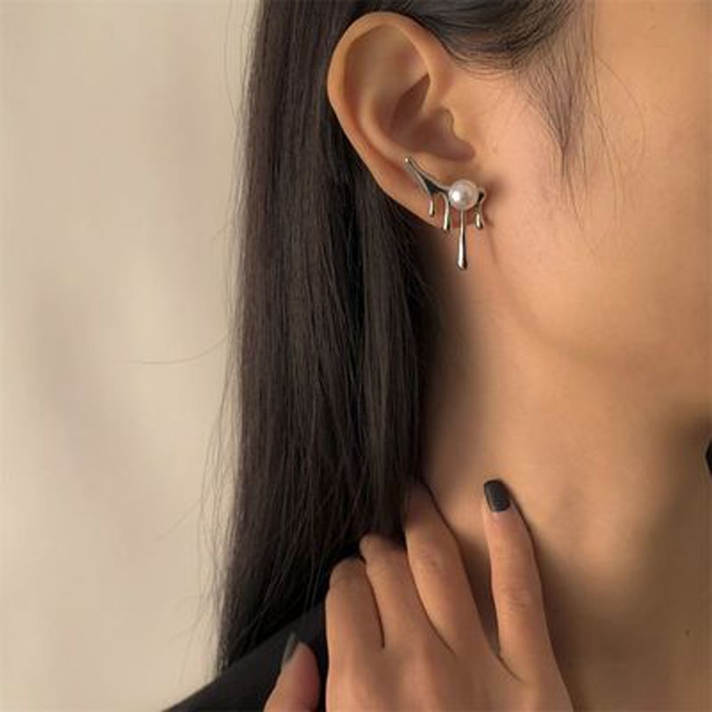 Bông Tai Bằng Kim Loại Hình Dáng Độc Đáo Nhiều Màu Thời Trang 2021