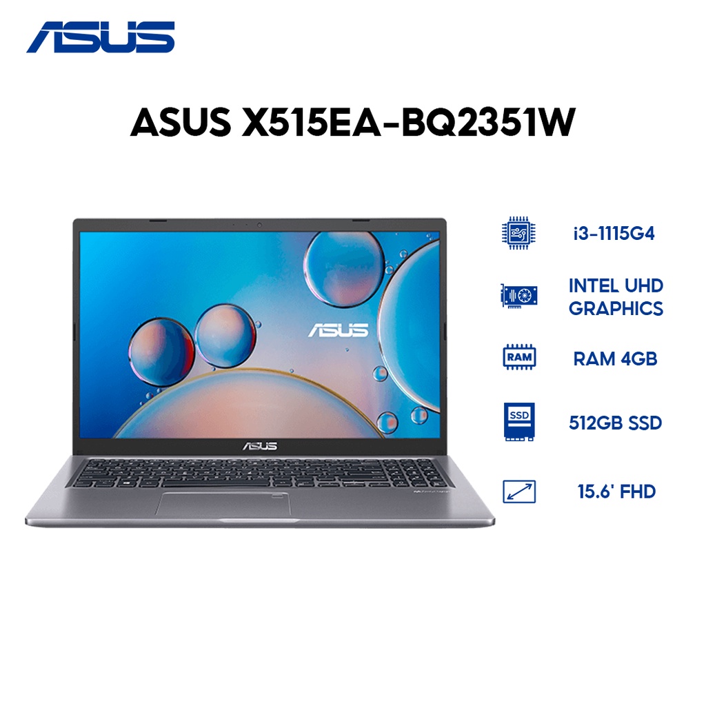 Laptop ASUS X515EA-BQ2351W i3-1115G4 | 4GB | 512GB |15.6' FHD | W11