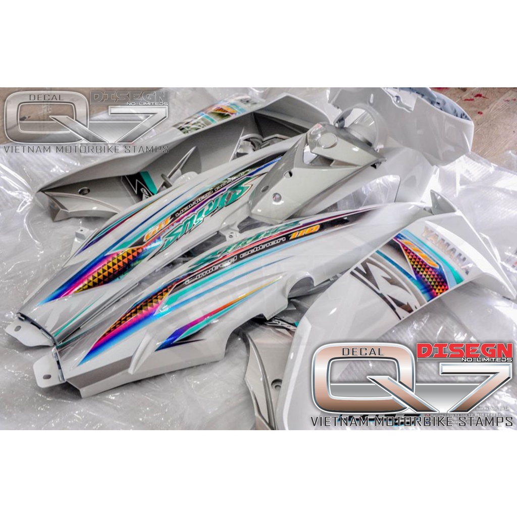 Tem Rời Sirius 110 Trắng bạc