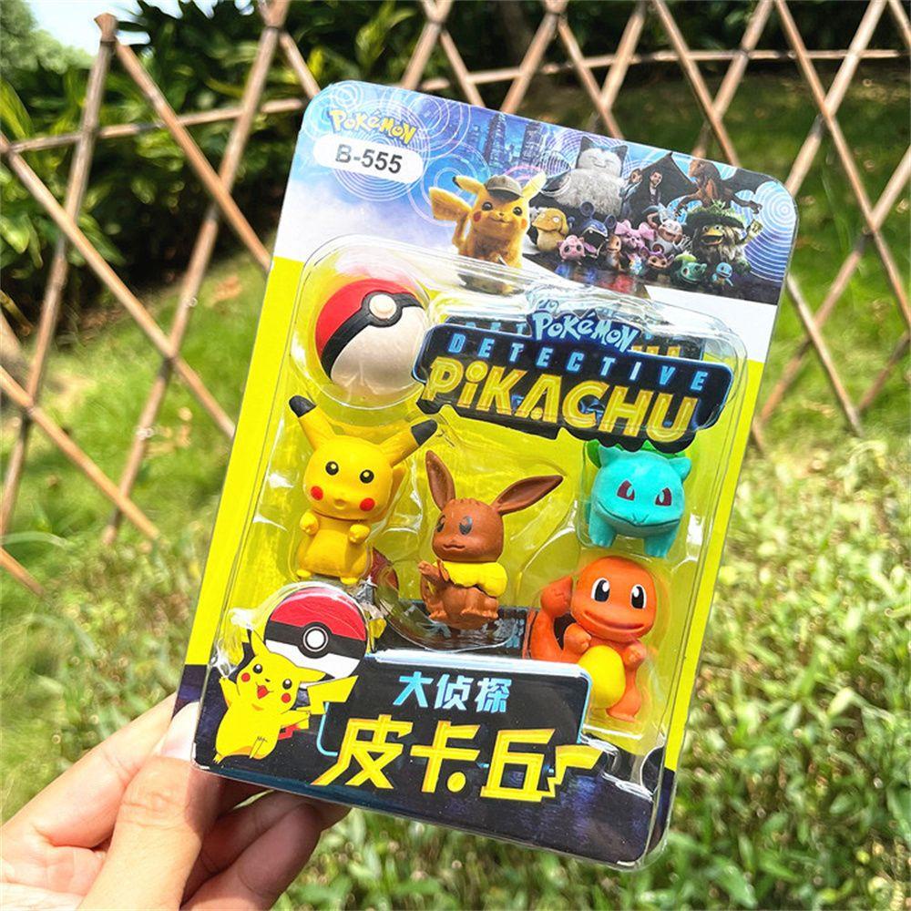 Hộp 5 Gôm Tẩy Tạo Hình Nhân Vật Hoạt Hình Pokemon