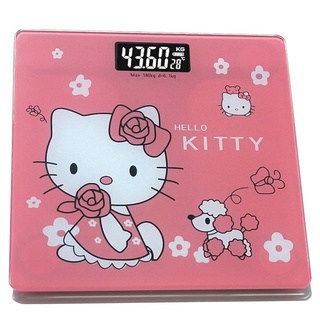 Cân điện tử hình MÈO HELLO KITTY kính cường lực Cân Sức Khỏe Cân Người Chịu Lực Tới 180KG Bảo Hành 1 NĂM