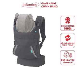 Địu Trợ Lực Kèm Mũ Cho Bé Infantino - Cuddle Up Ergonomic Hoodie Carrier