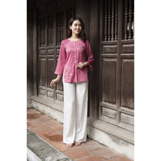 BỘ BÀ BA THÊU HOA ĐI LỄ CHÙA CAO CẤP⚡Freeship⚡Hàng chất lượng cao