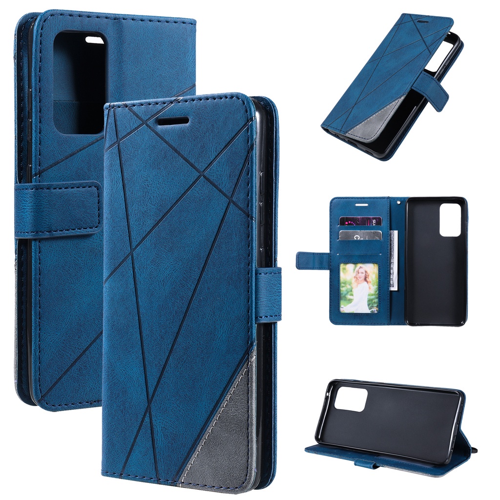 Bao Da Điện Thoại Nắp Lật Kèm Ngăn Đựng Thẻ Cho Oppo Reno 6 5 4 Pro Lite 4f 5z Find X3 Lite Neo Giá Đỡ