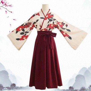 Đầm Kimono Cách Tân Phong Cách Retro Xinh Xắn Cho Nữ