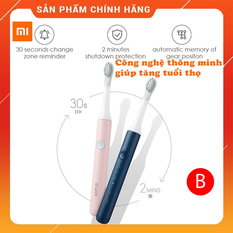 Bàn chải đánh răng điện Xiaomi,bàn chải đánhh răng tự động Xiaomi Sowhite EX3 chống nước chính hãng