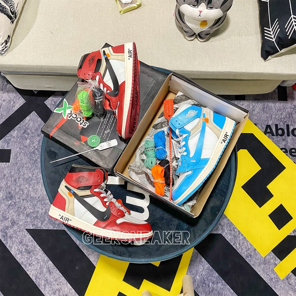 [GeekSneaker] Giày Jordan 1 High Chicago x OFF WHITE - HỖ TRỢ ĐỔI TRẢ TRONG 15 NGÀY !